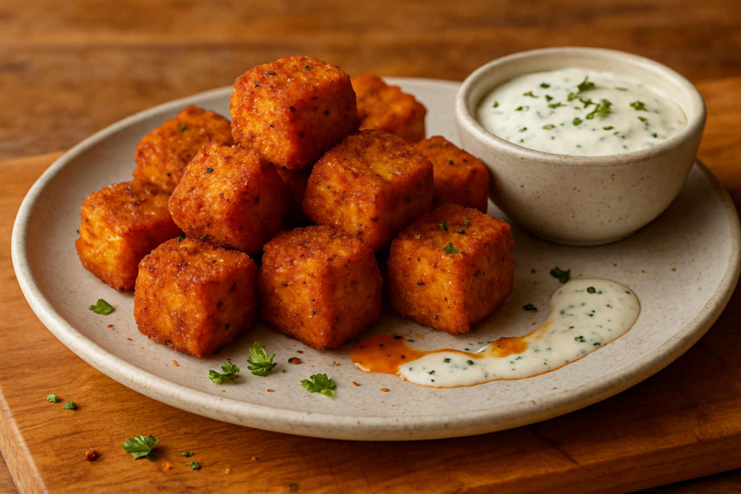 Nuggets de tofu al horno crujientes