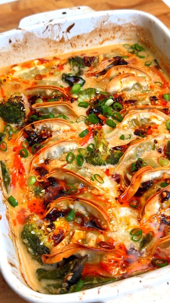 Dumplings al Horno en Curry de Coco Tailandés