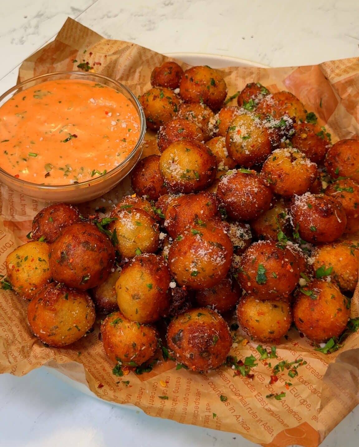 Bolas de papa crujientes