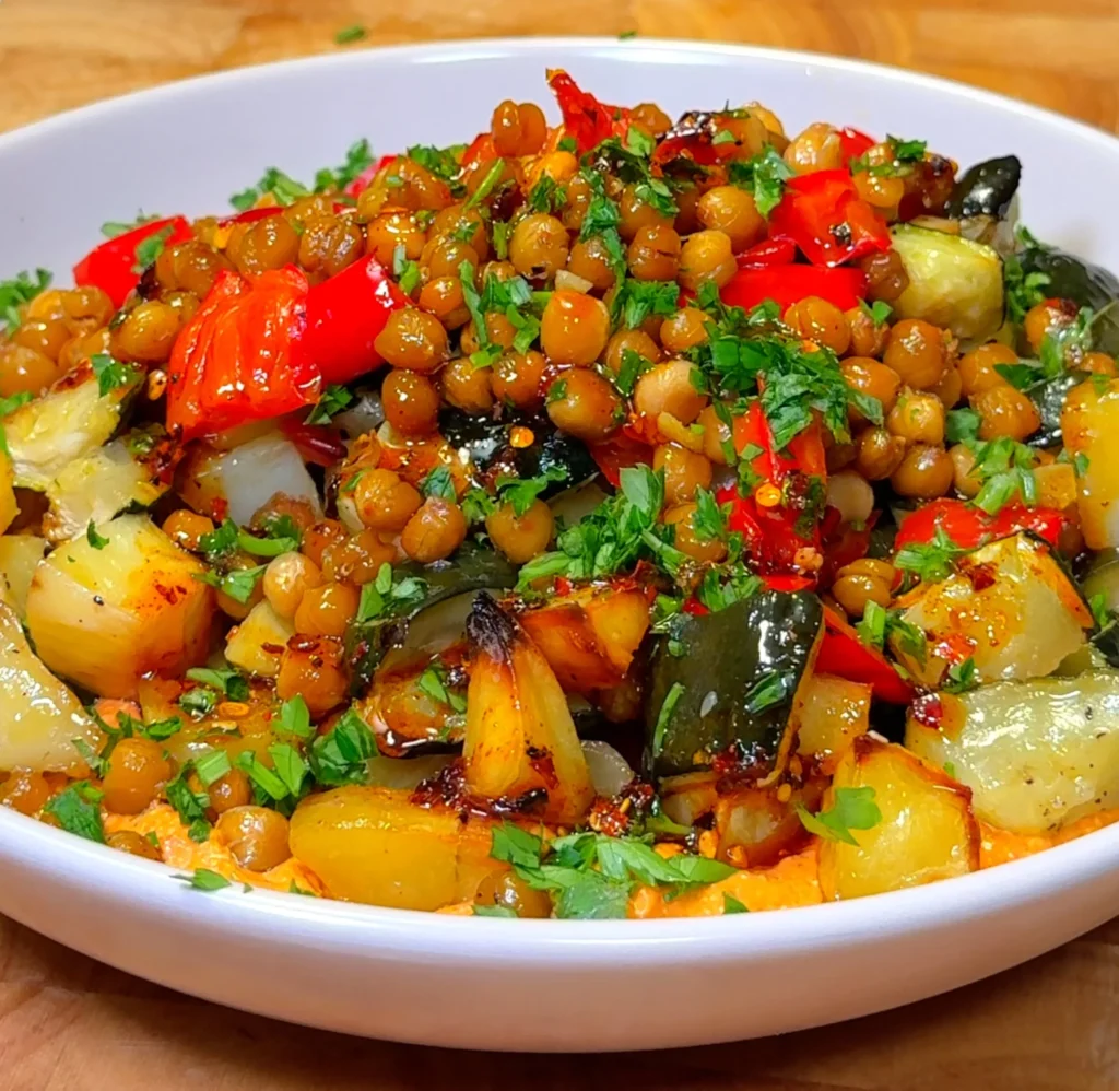 Asado en Bandeja con Salsa Cremosa de Ajo y Feta