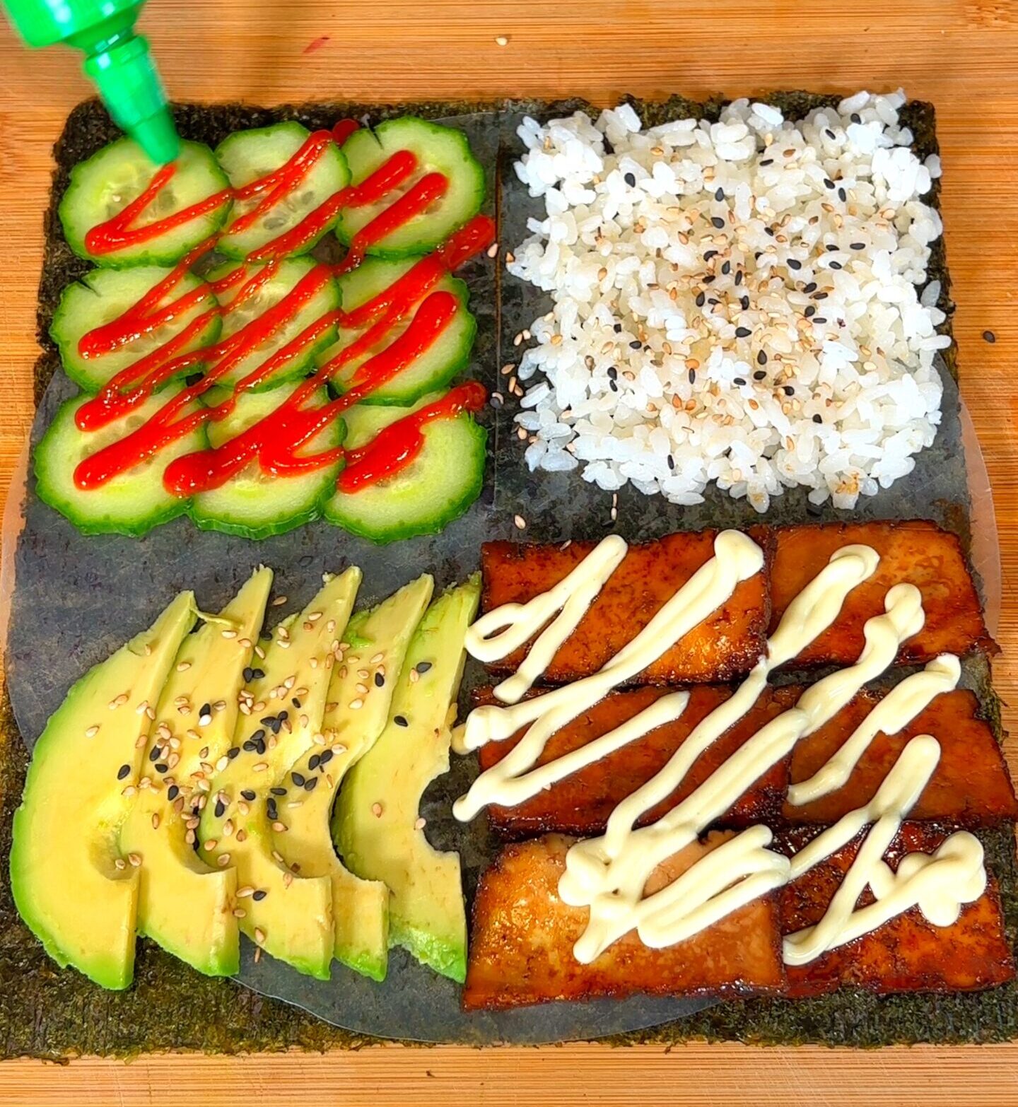 Wrap de sushi vegano