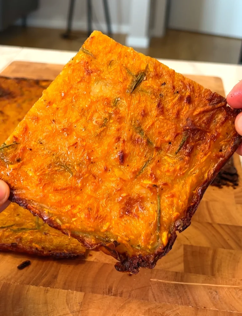 Pan plano de calabaza crujiente (Schiacciata di Zucca)