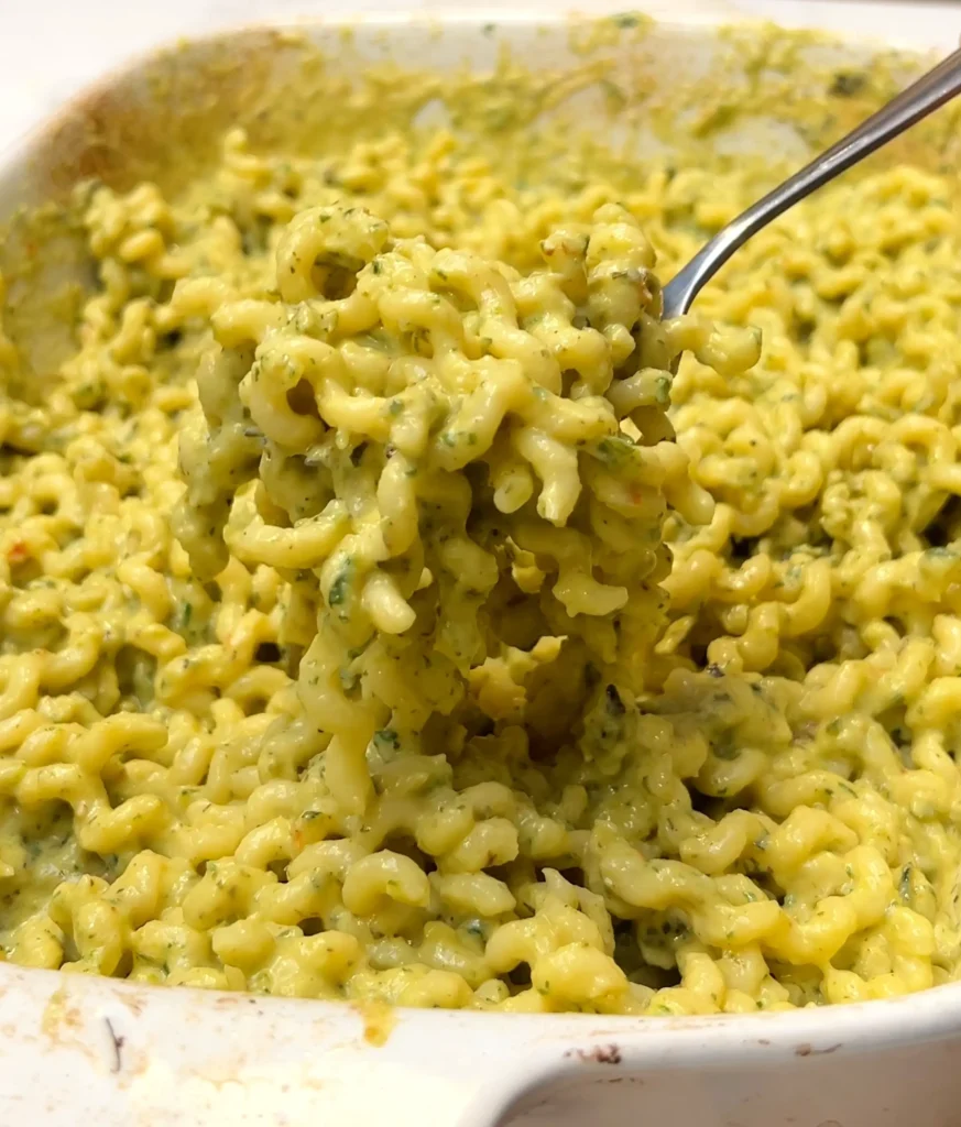 Pasta Cremosa de Calabacín en una Bandeja