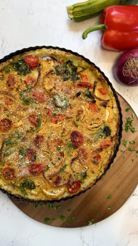 Quiche de Garbanzos con Corteza de Papa