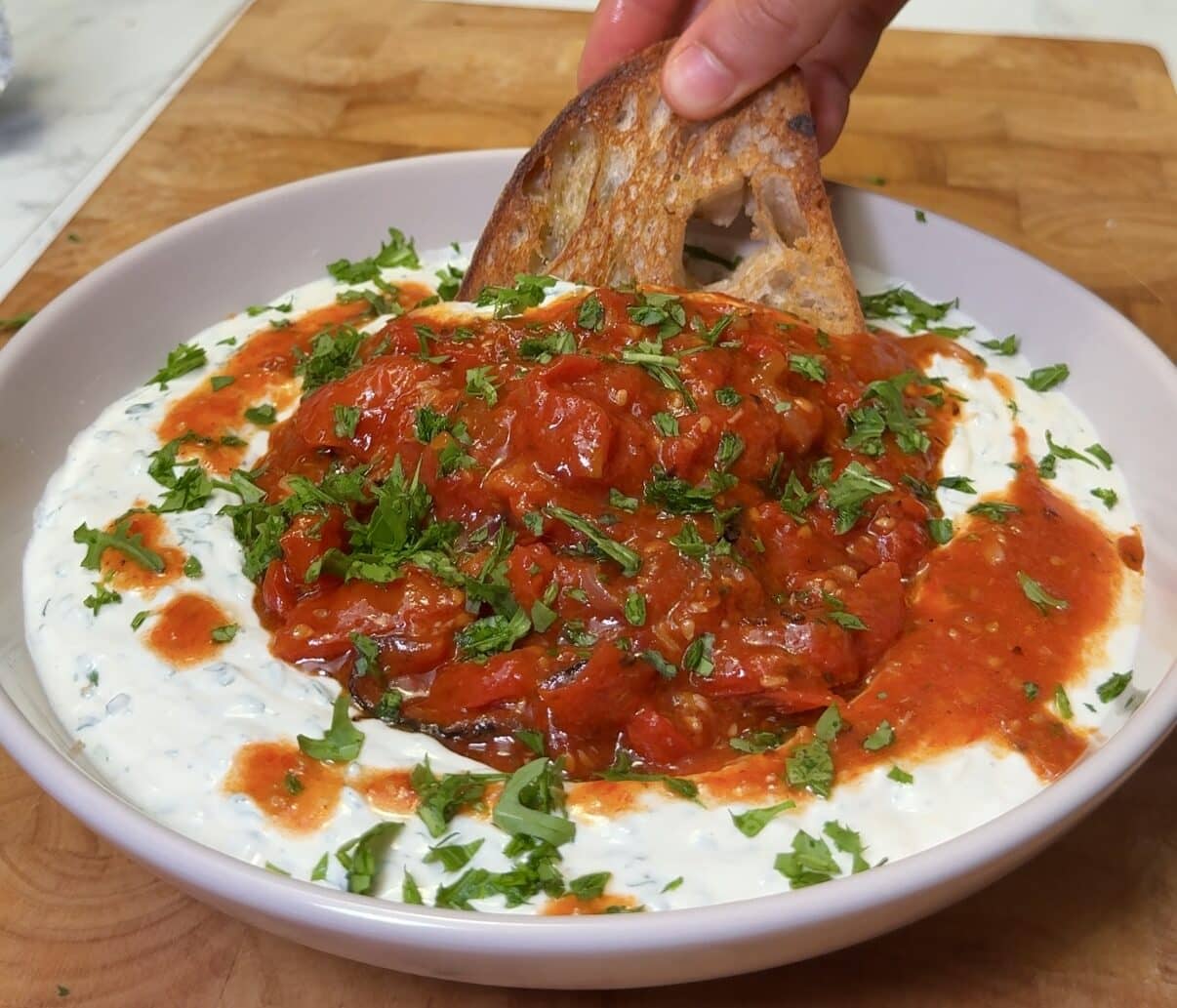 Dip de Tomate Cherry Asado y Yogur