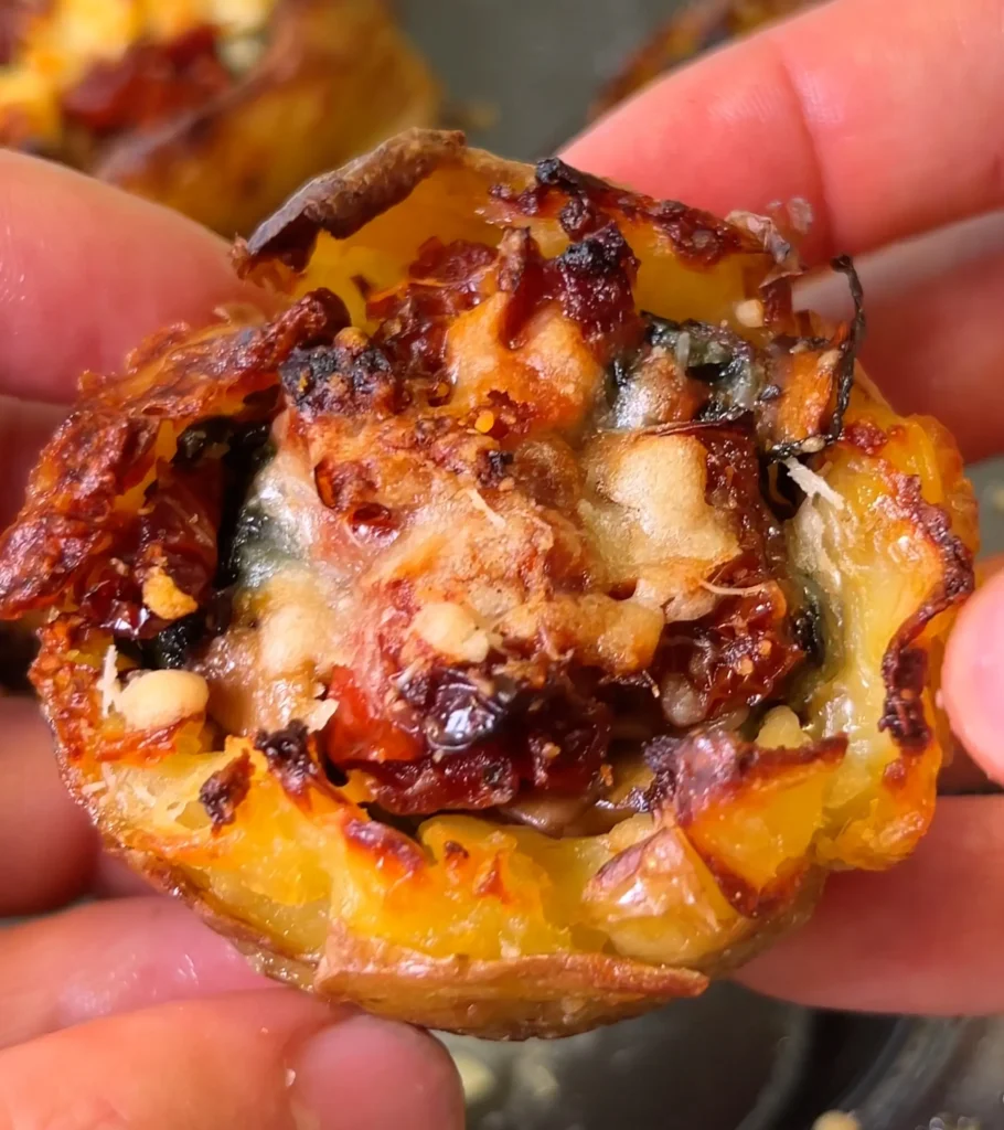 Tazas de Papas Aplastadas Cargadas