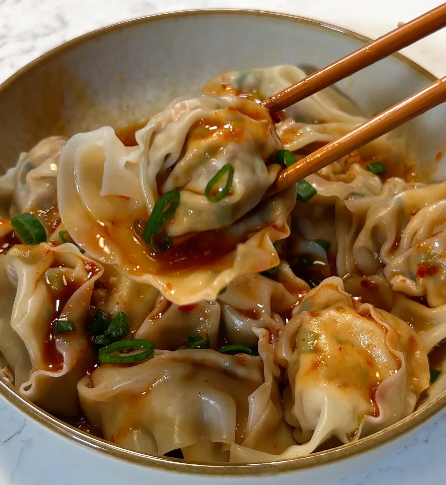 Wontones con Shiitake y Tofu