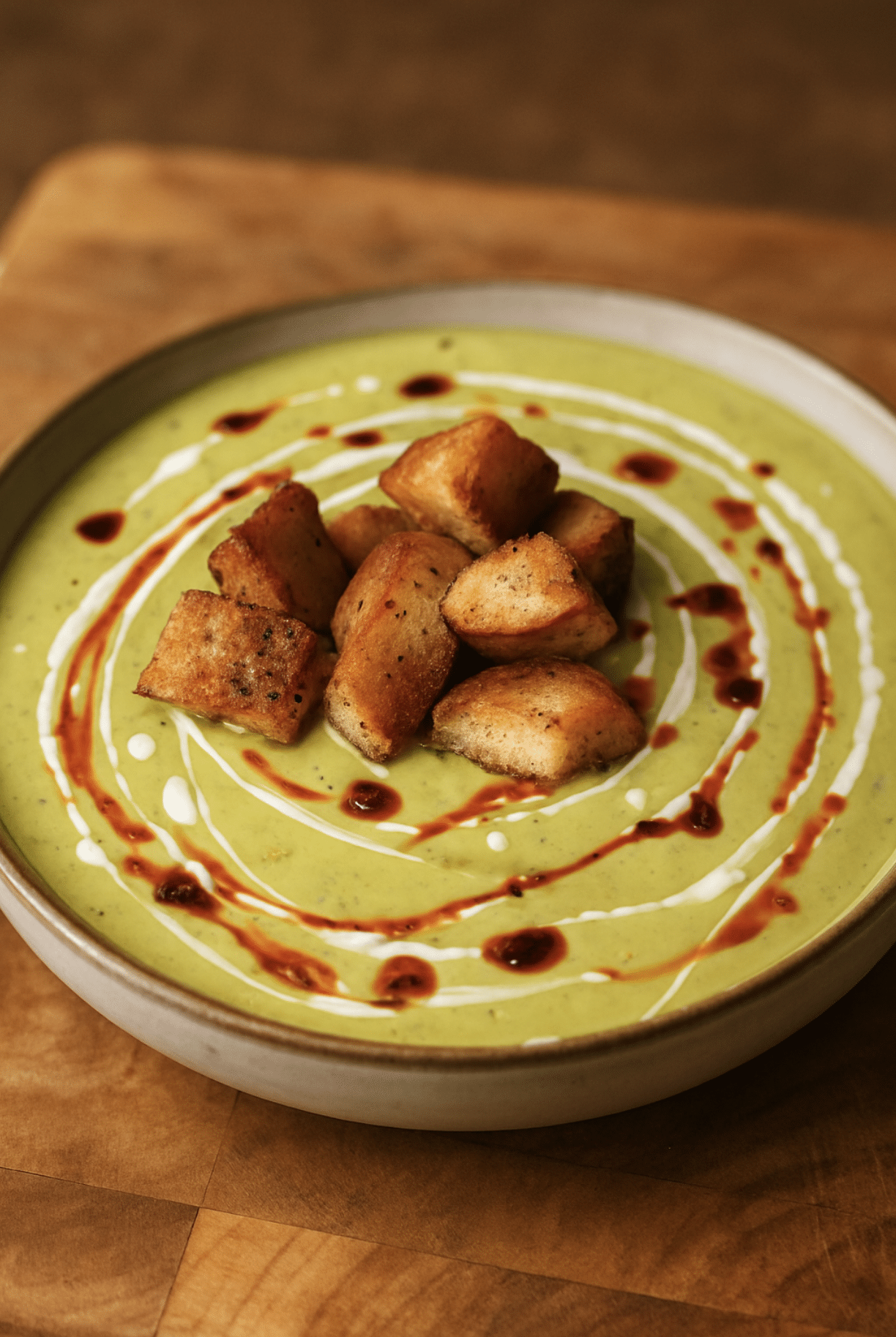 Sopa Cremosa de Calabacín Asado