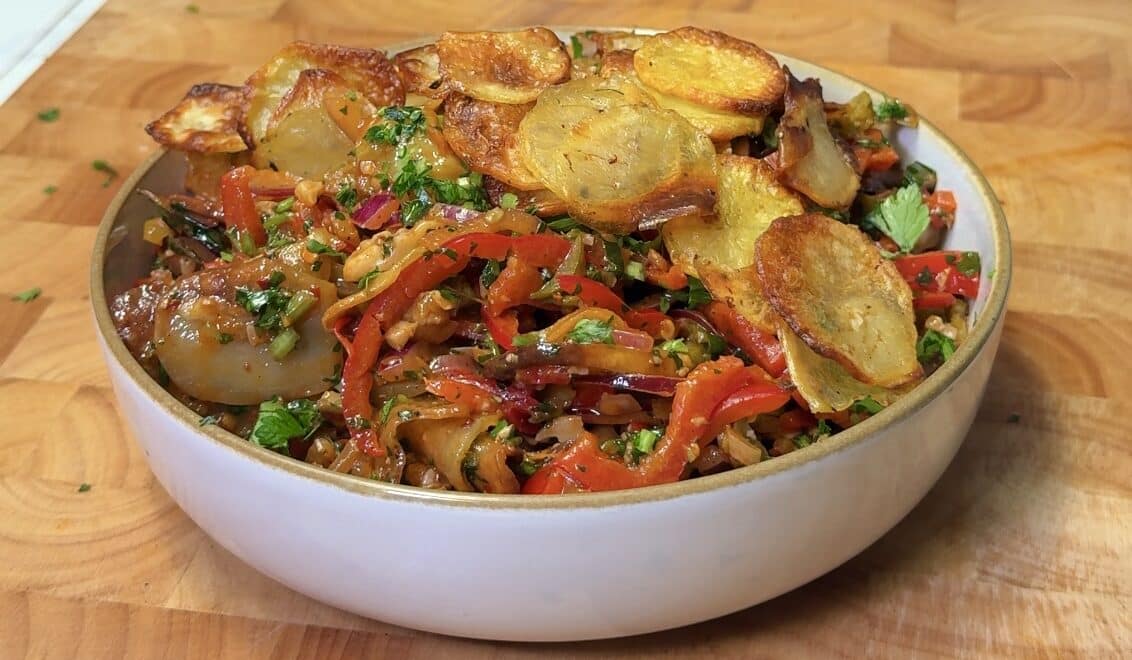 Ensalada de Papa Vegana Crujiente