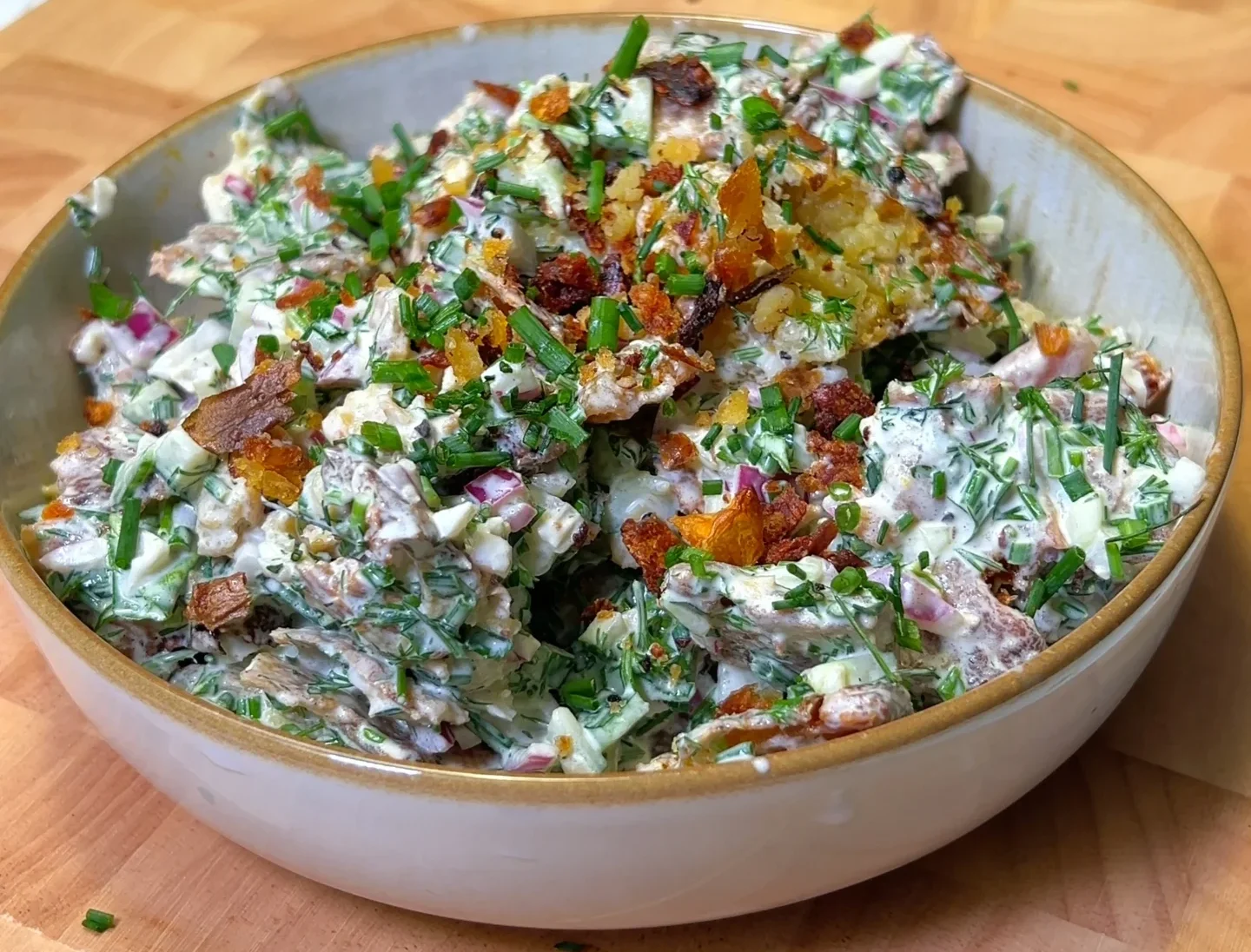 Ensalada de Papas Aplastadas